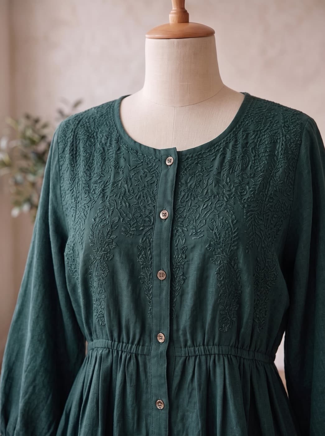 Forest Green Cinched Kurti 3